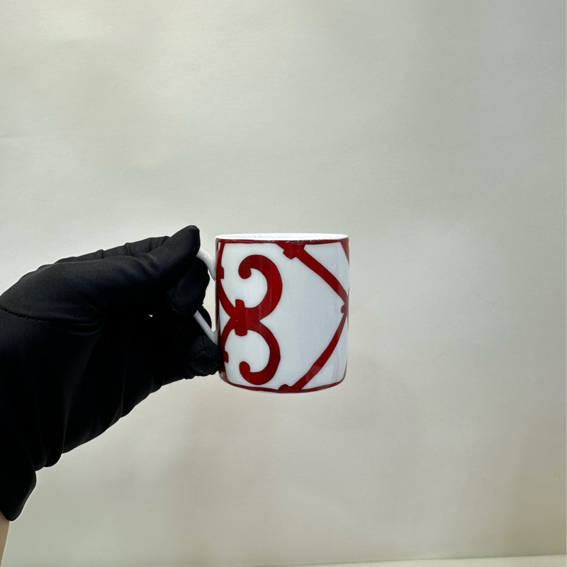 愛馬仕Hermes愛馬仕 西班牙陽台系列陶瓷瓷器茶杯 套装 閒置未使用品-2