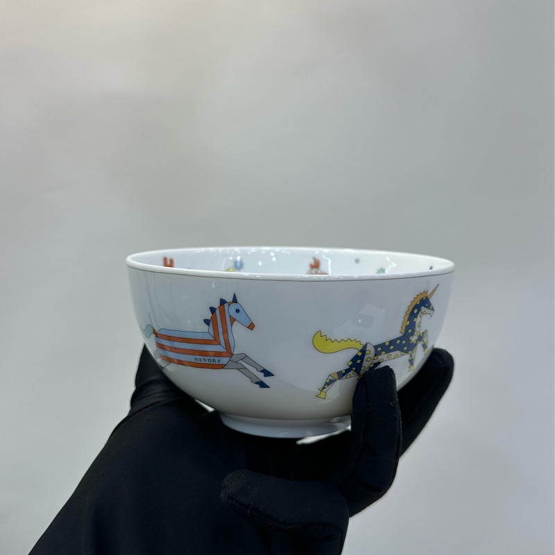 hermes愛馬仕 瓷器套装coffret enfant epopee 獨角獸動物園 嬰兒禮品四件套 閒置新 未使用品-5