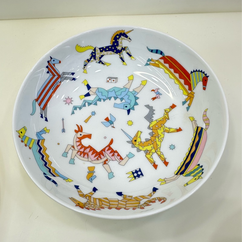 hermes愛馬仕 瓷器套装coffret enfant epopee 獨角獸動物園 嬰兒禮品四件套 閒置新 未使用品-9