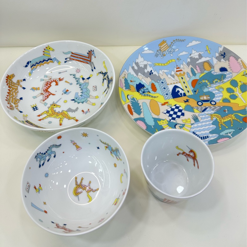 HERMES愛馬仕 童趣瓷器 套裝閒置未使用品-1