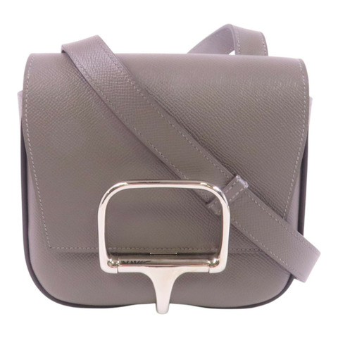 HERMES Epsom皮革Della Cavalleria Mini銀扣肩背袋