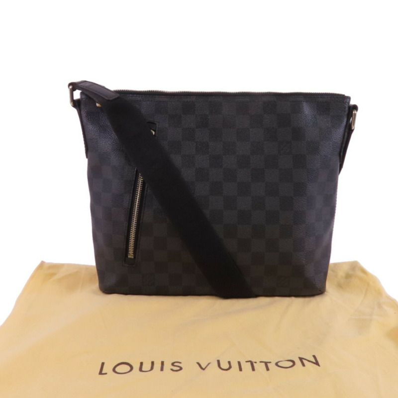 LOUIS VUITTON Damier Mick PM銀扣肩背袋-9