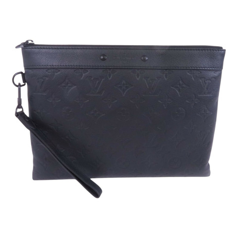 LOUIS VUITTON Monogram Shadow Pochette To-Go銀扣手拿包