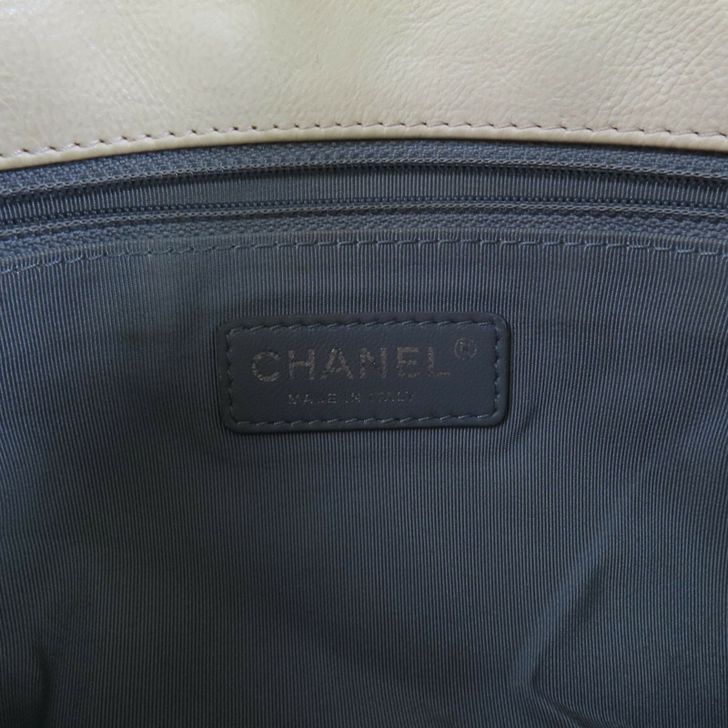 CHANEL 牛皮皮革Chain Shoulder銀扣鏈帶肩背袋-5