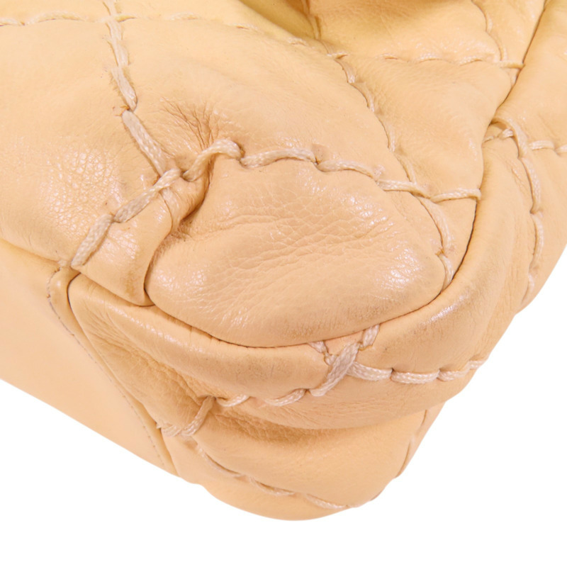 CHANEL 牛皮皮革Chain Shoulder銀扣鏈帶肩背袋-11