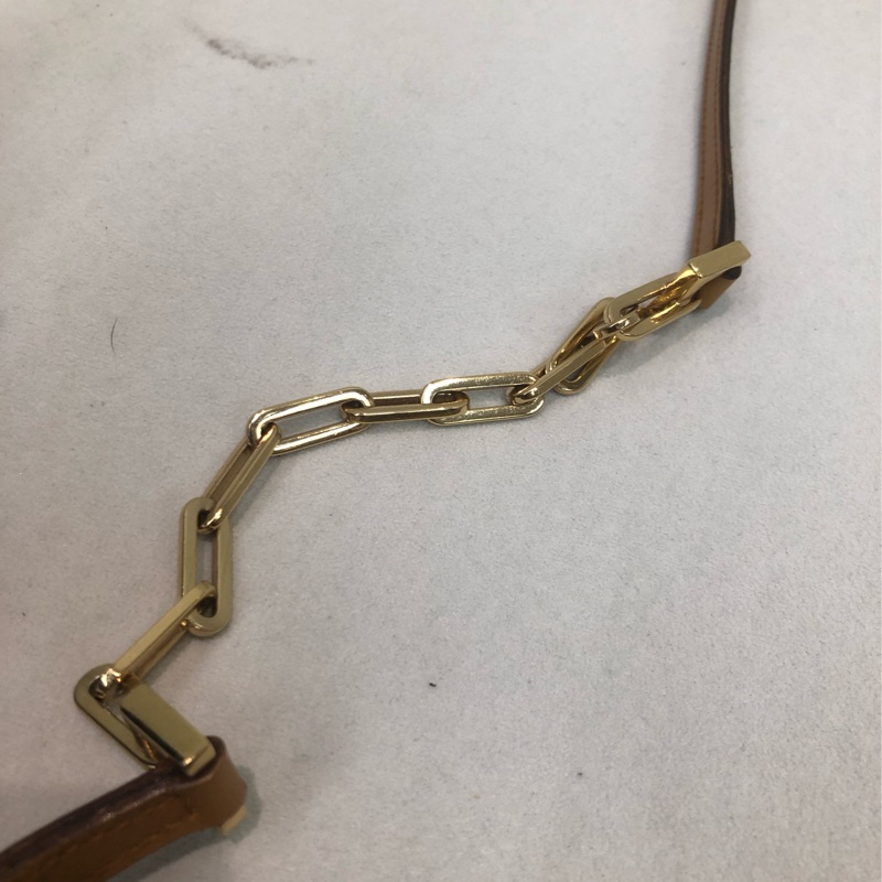 Gucci 經典啡色布面老花GG 金色老虎扣XB087-31