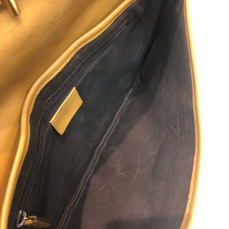 Gucci 經典啡色布面老花GG 金色老虎扣XB087-54