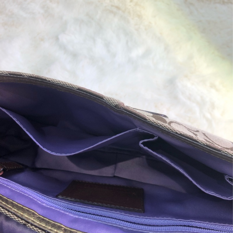 Coach 老花布面金色腋下包 XA490-65