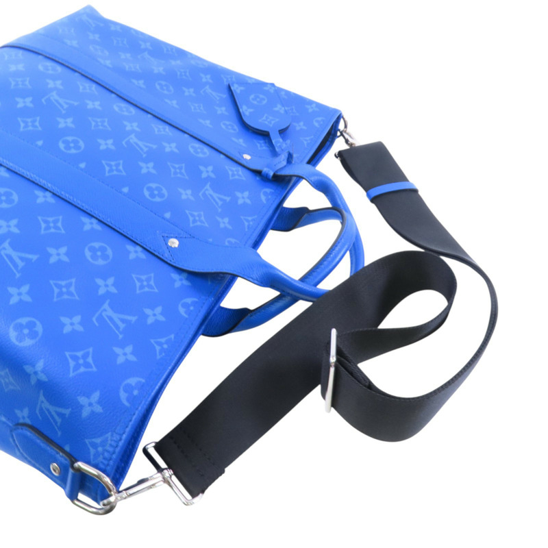 LOUIS VUITTON Monogram Taigalama Weekend Tote銀扣手挽肩背兩用袋-7