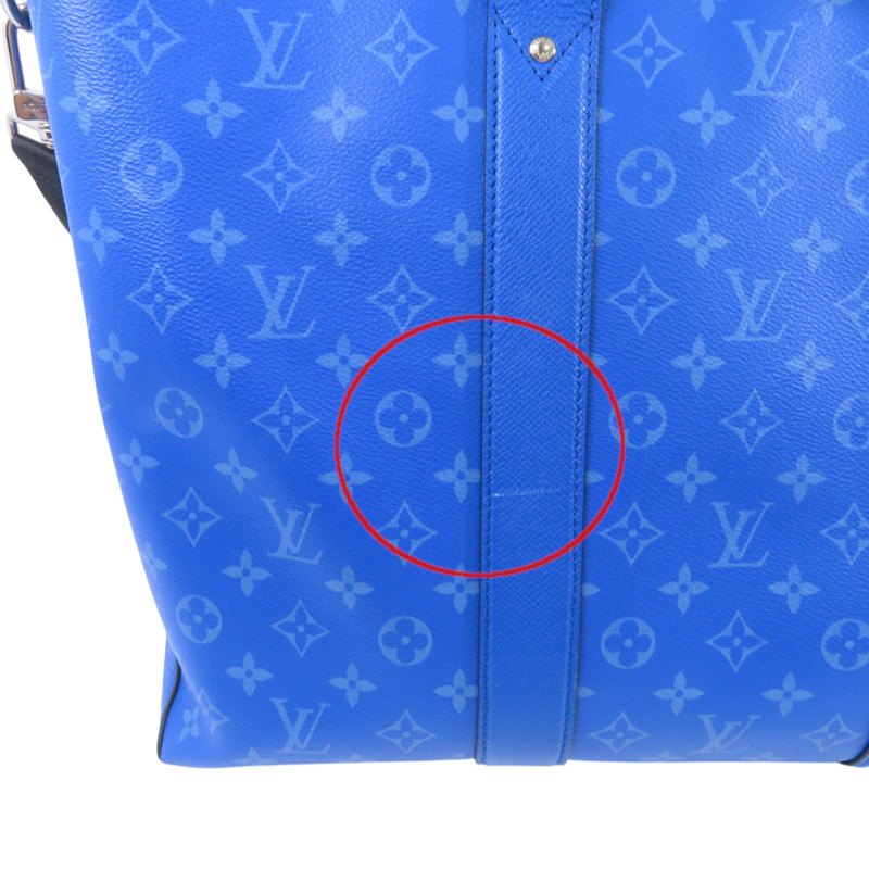 LOUIS VUITTON Monogram Taigalama Weekend Tote銀扣手挽肩背兩用袋-13
