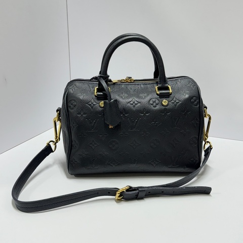 （極新 全套配件🎁） LV Speedy 25 黑老花 全牛皮 專櫃12萬！