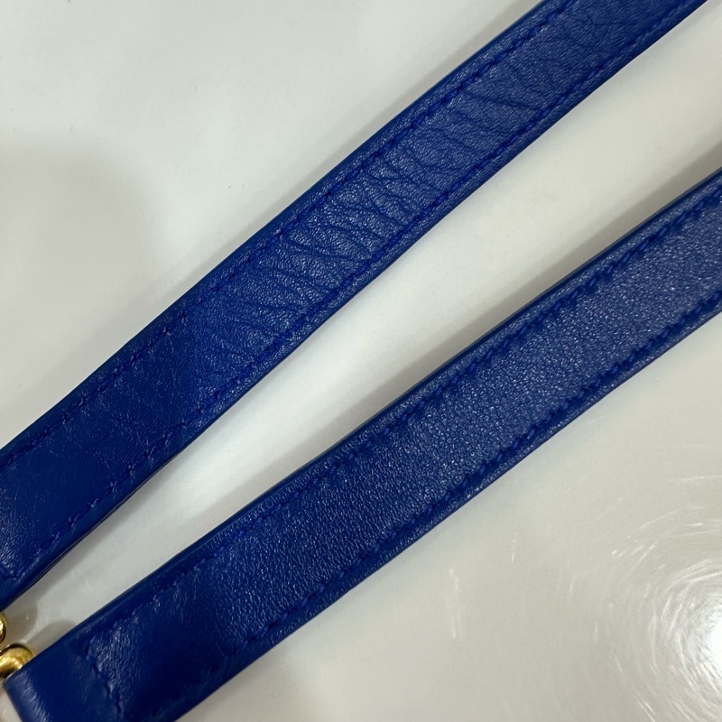 YSL 372087 皇家藍牛皮金釦斜背包 cabas mini-46