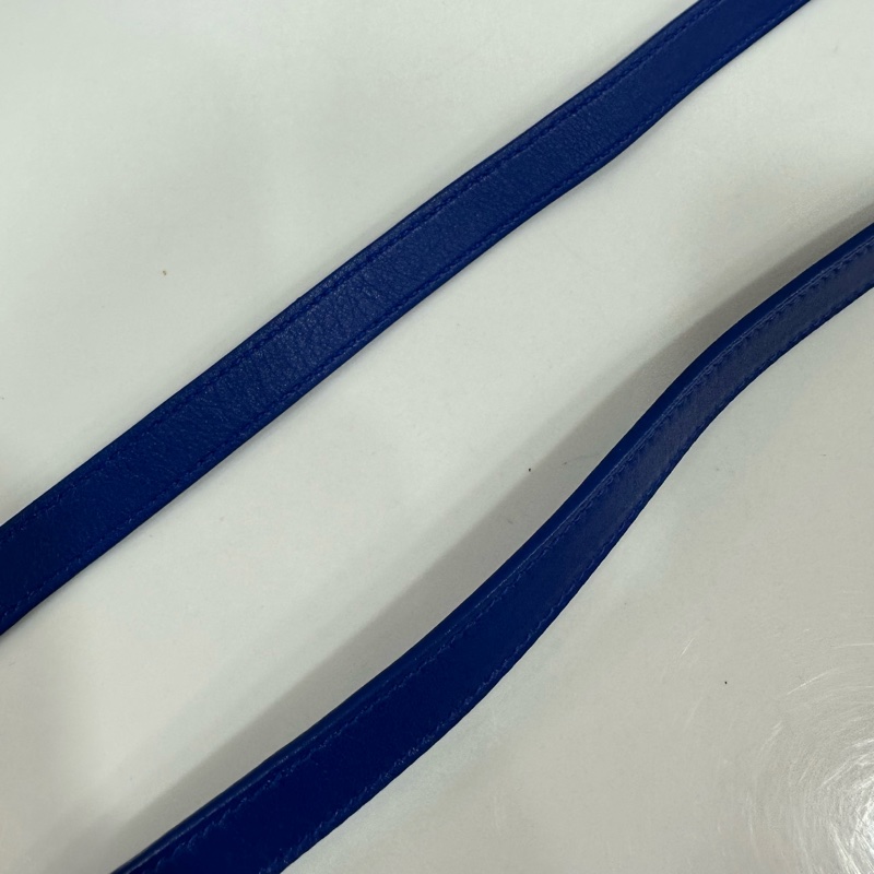 YSL 372087 皇家藍牛皮金釦斜背包 cabas mini-51