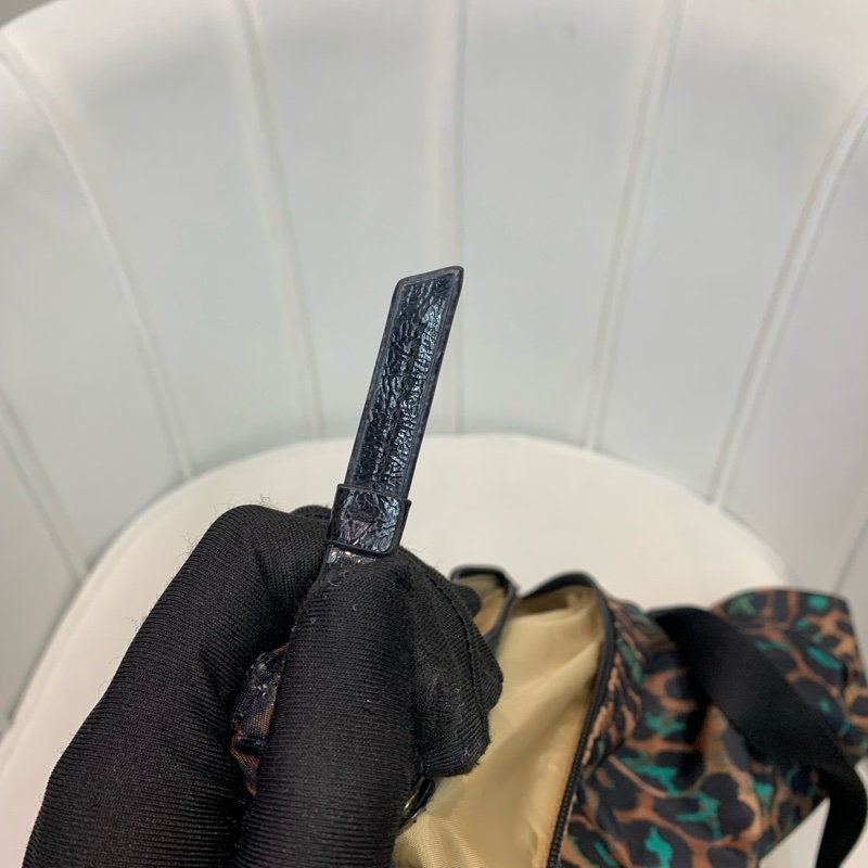 Coach 啡色豹紋大托特包 布料 XB543-19