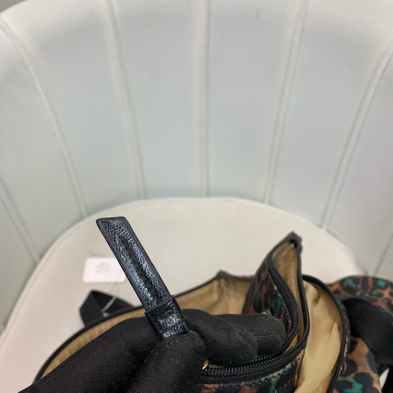 Coach 啡色豹紋大托特包 布料 XB543-24