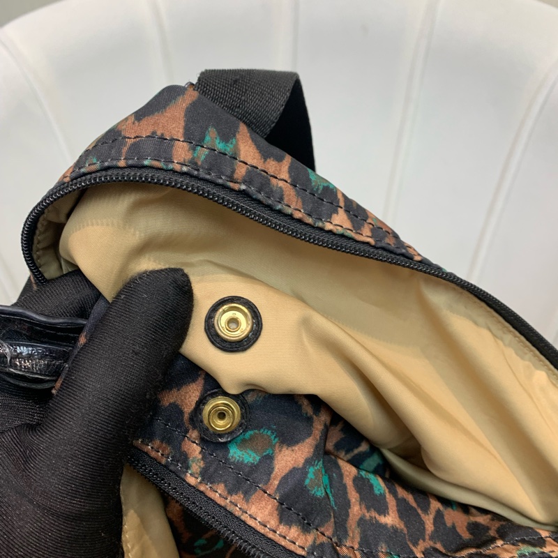 Coach 啡色豹紋大托特包 布料 XB543-51