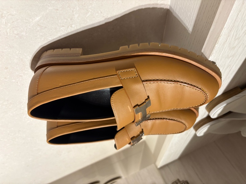 （9成新）Hermes愛馬仕 樂福鞋  金棕 37碼-6