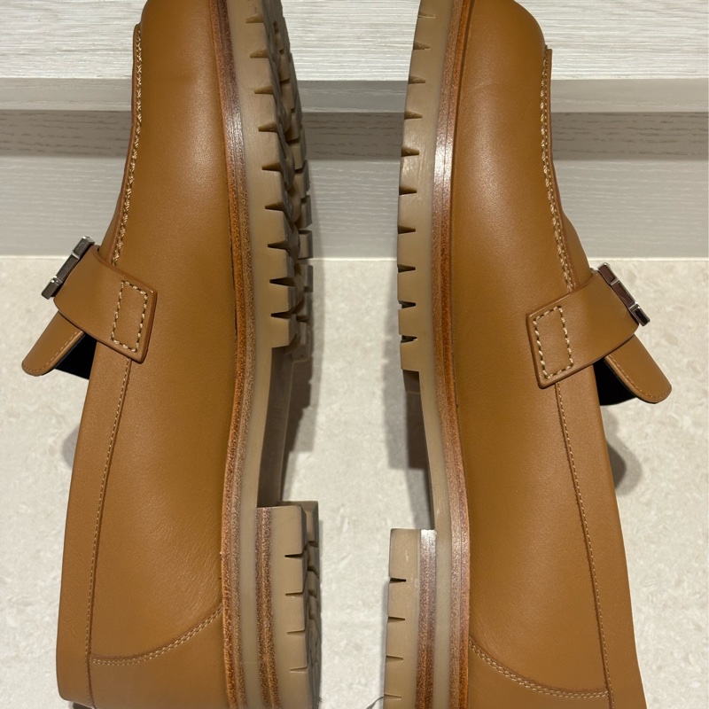 （9成新）Hermes愛馬仕 樂福鞋  金棕 37碼-9