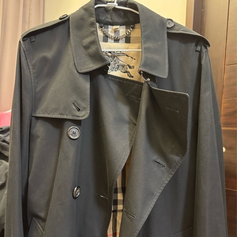 Burberry 黑 風衣 英國製 專櫃線 非outlet線 非日本線 48SF 肯辛頓 中長