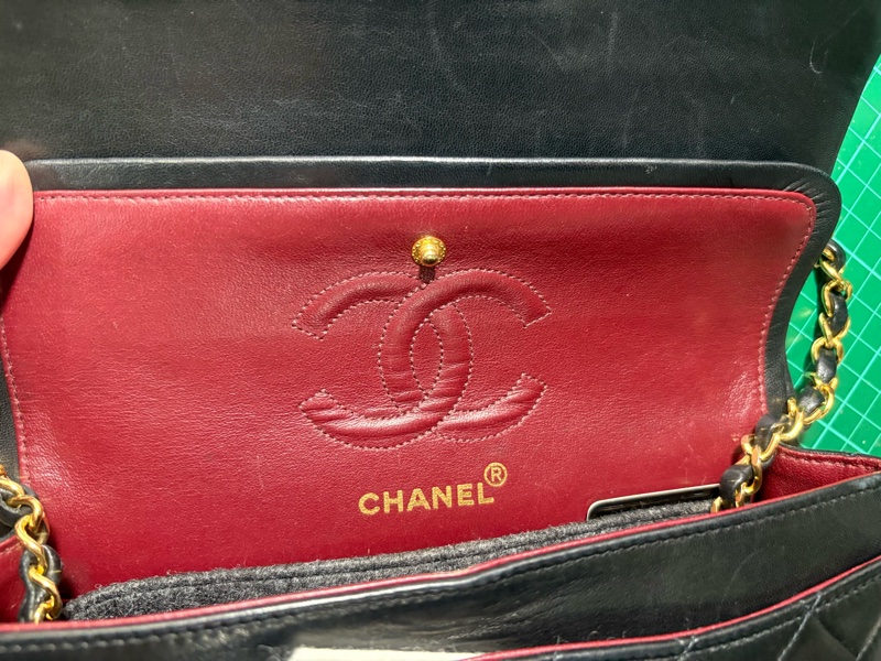 香奈兒 CF23 Vintage 24K鍍金 經典小羊皮口蓋包-3