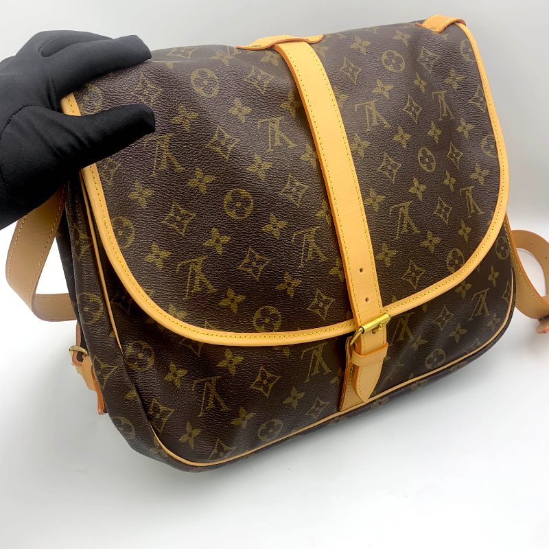 Louis Vuitton 經典SAUMUR 35，中號雙子星，路易威登，LV，斜背包，公事包，旅行包，正品，現貨，免運-8