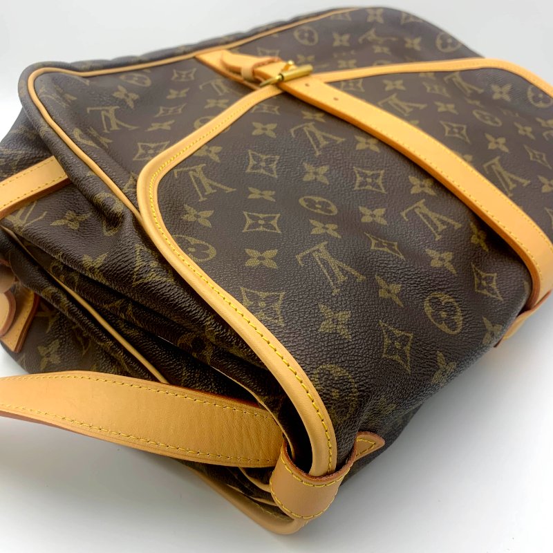Louis Vuitton 經典SAUMUR 35，中號雙子星，路易威登，LV，斜背包，公事包，旅行包，正品，現貨，免運-24