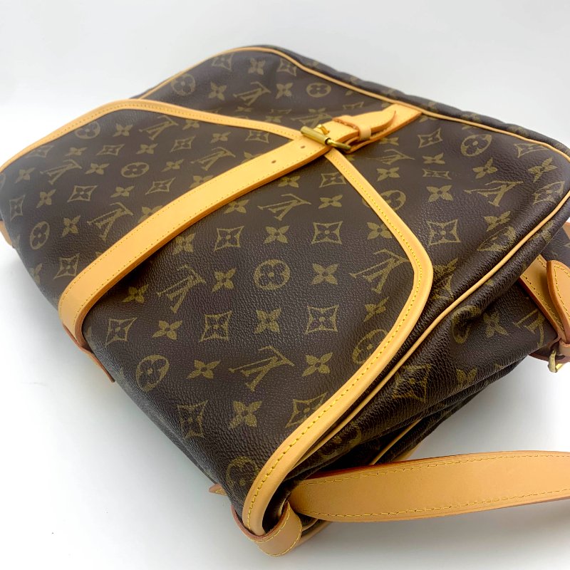 Louis Vuitton 經典SAUMUR 35，中號雙子星，路易威登，LV，斜背包，公事包，旅行包，正品，現貨，免運-25