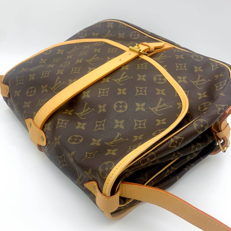 Louis Vuitton 經典SAUMUR 35，中號雙子星，路易威登，LV，斜背包，公事包，旅行包，正品，現貨，免運-29