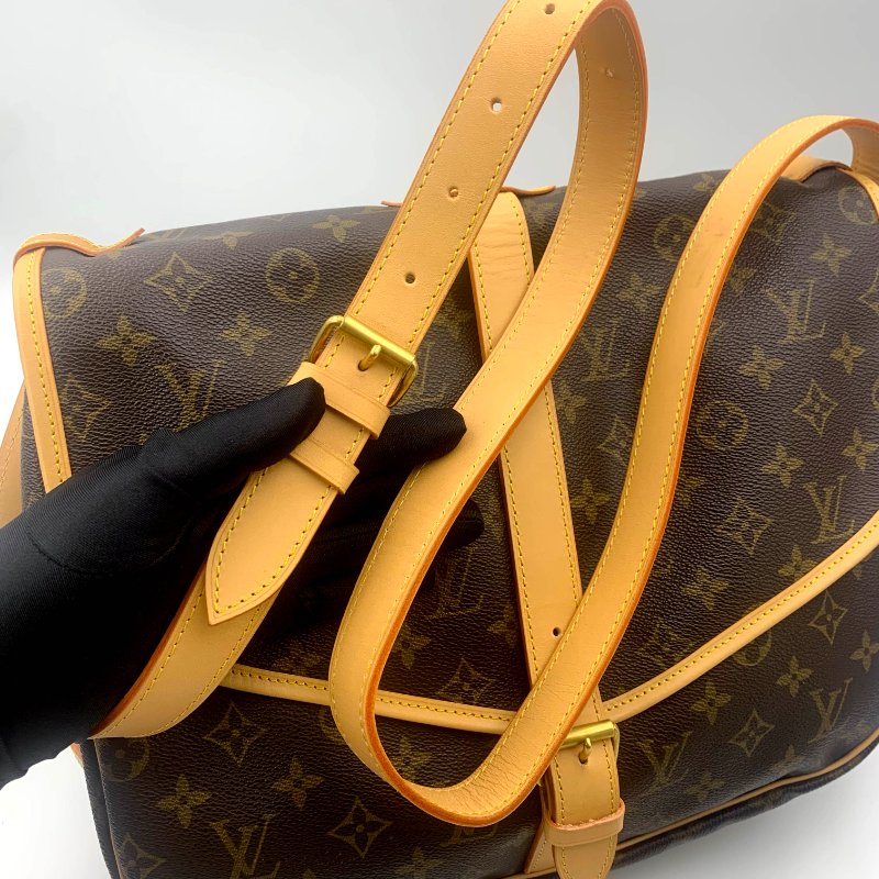 Louis Vuitton 經典SAUMUR 35，中號雙子星，路易威登，LV，斜背包，公事包，旅行包，正品，現貨，免運-30