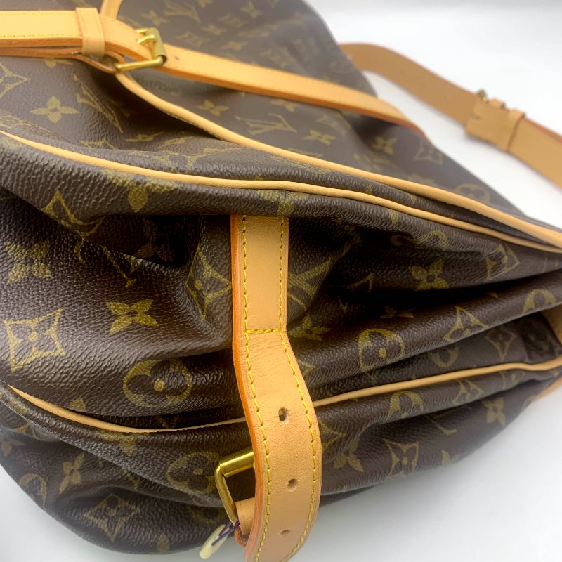 Louis Vuitton 經典SAUMUR 35，中號雙子星，路易威登，LV，斜背包，公事包，旅行包，正品，現貨，免運-36
