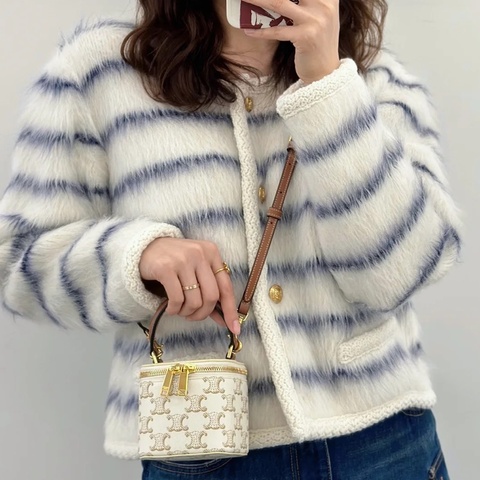 Celine 白花凱旋門 mini 化妝包 精緻可愛百搭 穿搭的神