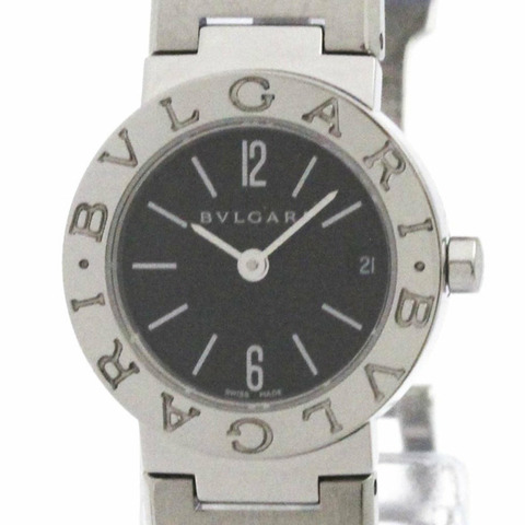 BVLGARI BVLGARI-BVLGARI 鋼石英女錶 BB23SS 拋光