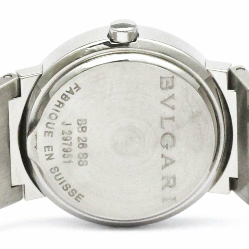 BVLGARI BVLGARI-BVLGARI 鋼石英女錶 BB26SS 拋光-5