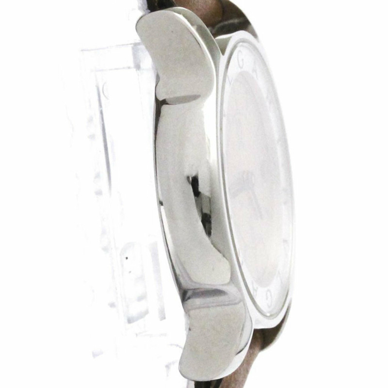 BVLGARI Solotempo 鋼皮革石英女士手錶 ST29S 拋光-7