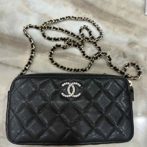 CHANEL 手機包帶鑽芯片款