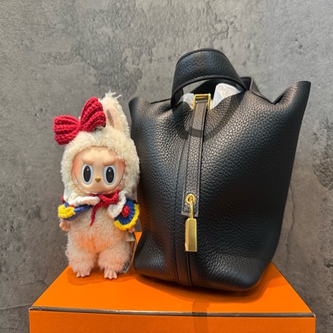 HERMÈS愛馬仕Picotin黑金菜籃子P18 全新全配🖤