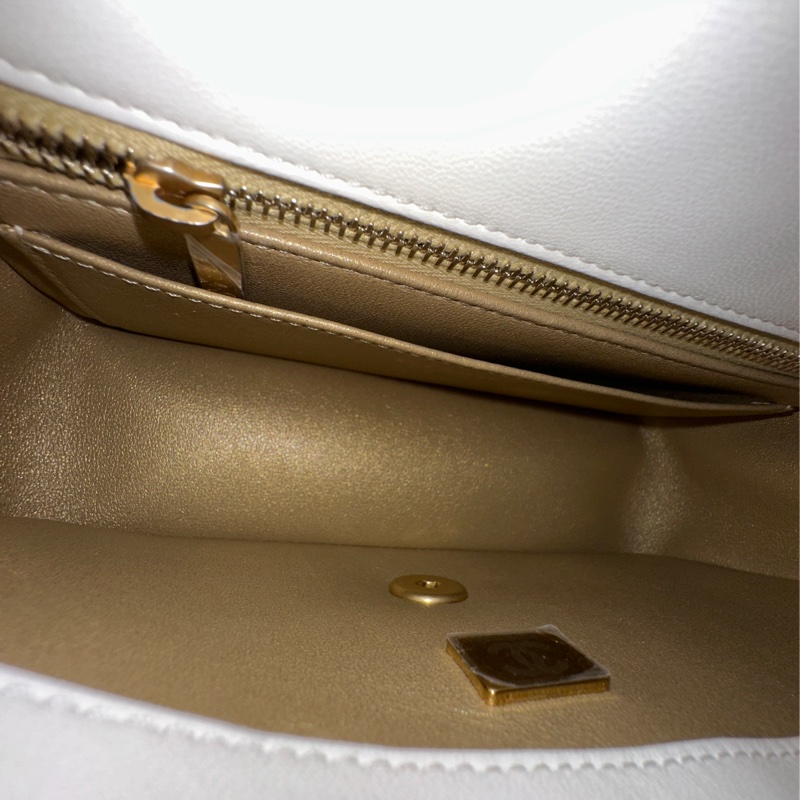 Chanel金球cf20白金大方胖cf大mini 芯片款 #6月離櫃撿漏價 #全新全配🈶購證-20