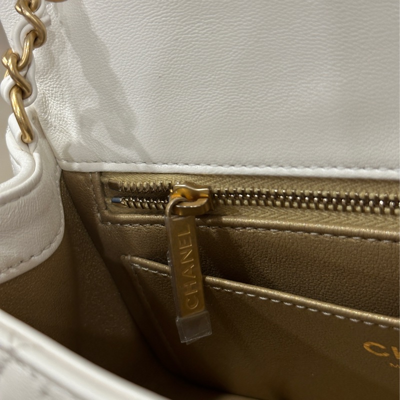 Chanel金球cf20白金大方胖cf大mini 芯片款 #6月離櫃撿漏價 #全新全配🈶購證-23