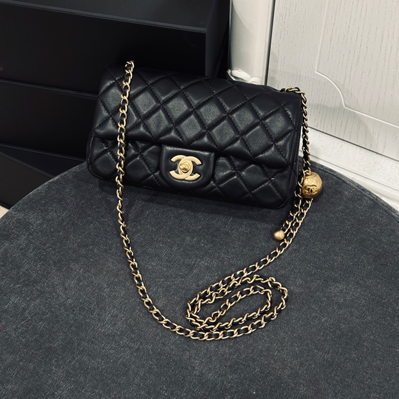 Chanel金球cf20黑金cf大mini #全網最低 #閒置帶 #秒殺價🔥-9