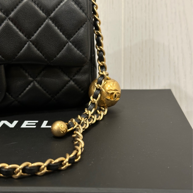 Chanel金球cf20黑金cf大mini #全網最低 #閒置帶 #秒殺價🔥-11