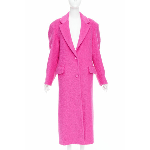 VALENTINO 2022 Runway PPInk hot pink wool blend long coat IT44 L