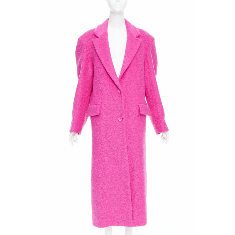 VALENTINO 2022 Runway PPInk hot pink wool blend long coat IT44 L-0