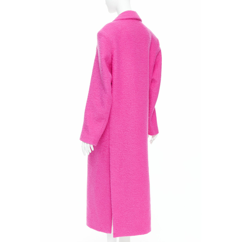 VALENTINO 2022 Runway PPInk hot pink wool blend long coat IT44 L-6
