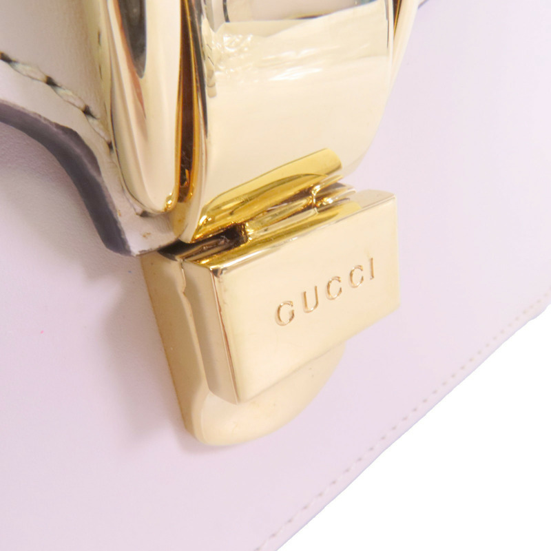 GUCCI 牛皮皮革Sylvie Mini Style金扣手挽肩背兩用袋-14