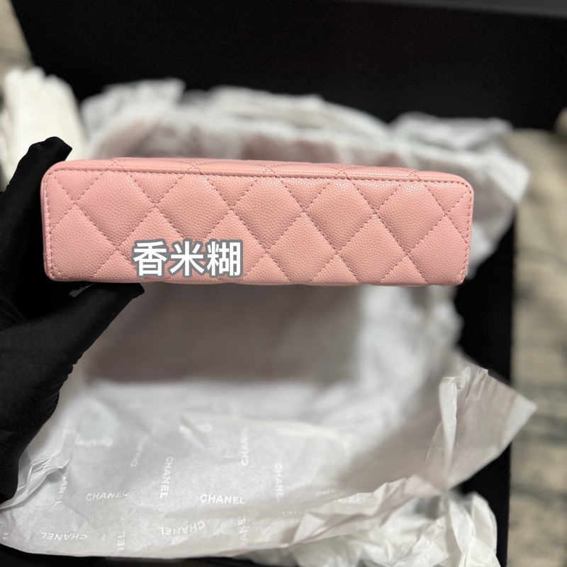 Chanel香奈兒25B流星扣限定粉長盒子手柄-5