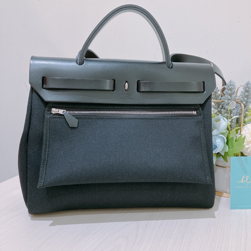 TK1749 HERMES 愛馬仕小號帆布兩用包包HERBAG 31 CANVAS-3