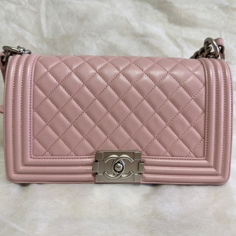 chanel leboy medium pink 香奈兒 粉色 單肩斜挎包