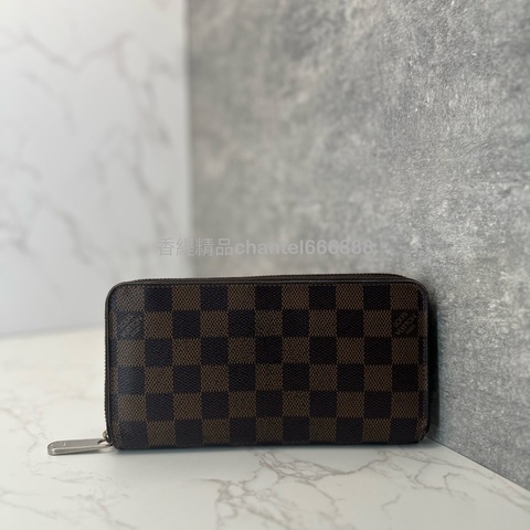 💗香緹國際精品💗 棋盤格拉鍊長夾