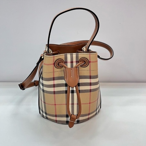 Burberry check bucket small bag