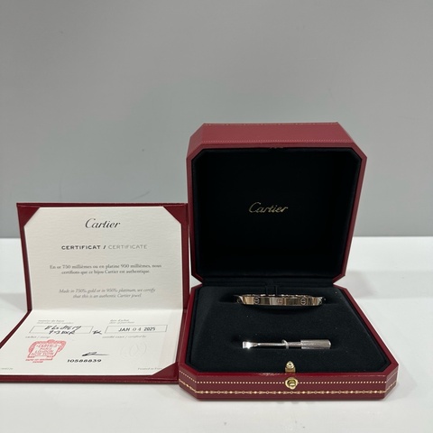 Cartier Love B6081617 白k金750 手鐲 手環 17cm